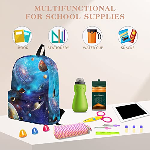 Roftidzo Large Capacity Solar System Backpack Bookbag for Boys Girls Teens, Lightweight Laptop Backpack Travel Rucksack Casual Daypack