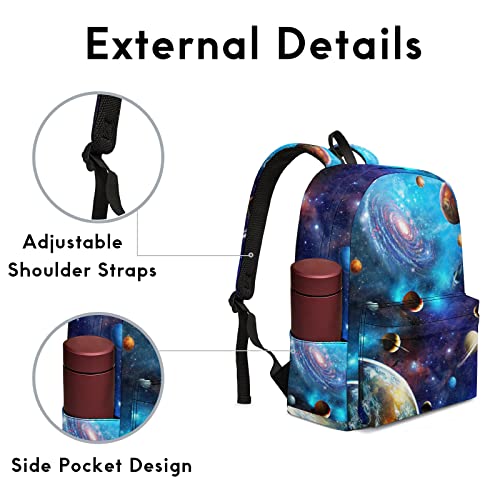Roftidzo Large Capacity Solar System Backpack Bookbag for Boys Girls Teens, Lightweight Laptop Backpack Travel Rucksack Casual Daypack