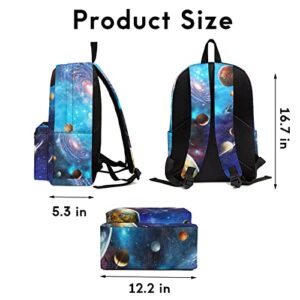 Roftidzo Large Capacity Solar System Backpack Bookbag for Boys Girls Teens, Lightweight Laptop Backpack Travel Rucksack Casual Daypack