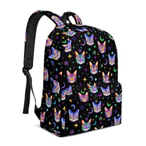 roftidzo large capacity cat backpack bookbag for boys girls teens, lightweight laptop backpack travel rucksack casual daypack