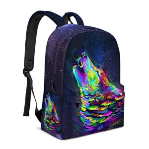 roftidzo large capacity wolf backpack bookbag for boys girls teens, lightweight laptop backpack travel rucksack casual daypack