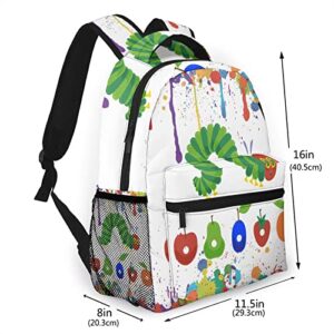 OIUCANP The Very Hungry Caterpillar Backpack,Travel Casual Daypack for Men Women,Multifunction Outdoor Sports Bag