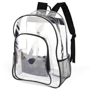 clear backpack heavy duty clear bookbag see through backpack transparent plastic bookbags for school work,boys girls adults