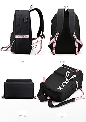 COSABZ Anime Anya Forger Backpack Cosplay Kawaii Backpack Schoolbag With Ribbon For Girls 2 (3)