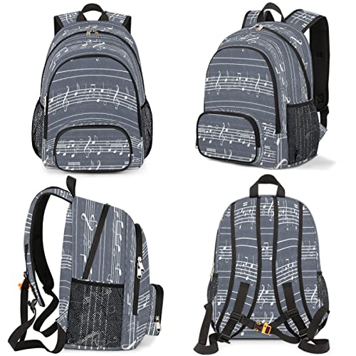 Backpacks for Boys Girls Retro Music Note School Backpacks for Traveling Laptop Backpacks Teens Bookbag College Backpack with Laptop Compartment Casual Daypack