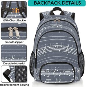 Backpacks for Boys Girls Retro Music Note School Backpacks for Traveling Laptop Backpacks Teens Bookbag College Backpack with Laptop Compartment Casual Daypack