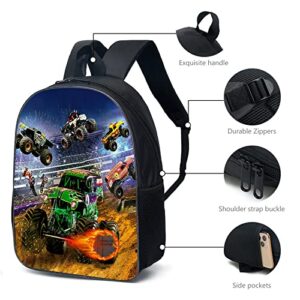 WERTYT Cool Trucks All Over Print Backpack Lightweight Bookbag For Men Women Bags Resistant Durable