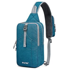 g4free sling bag sling backpack crossbody chest bag daypack for hiking traveling (teal blue)