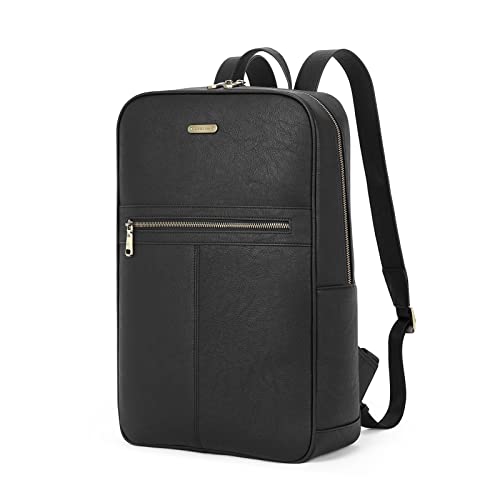 CHOLISS Laptop Backpack for Women&Men,15.6" Computer Backpack,Retro Vegan Leather Travel Work College Bag Durable Daypack