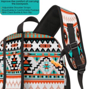 Pardick Aztec Print School Backpacks for Girls Boys Teens Students - Stylish College Schoolbag Book Bag - Water Resistant Travel Backpacks for Women Men