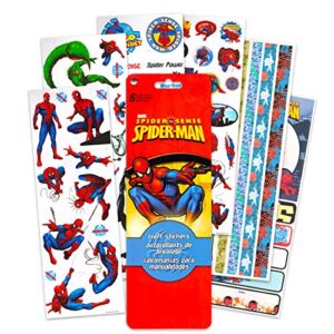 Marvel Spiderman Backpack with Lunch Box Set - Spiderman Backpack for Boys 4-6, Spiderman Lunch Box, Water Bottle, Stickers, More | Spiderman Backpack for Kids