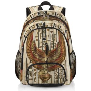 tropicallife ancient egypt egyptian school backpack for men women, laptop backpack bookbag for students college business travel with chest strap 16.7 inch