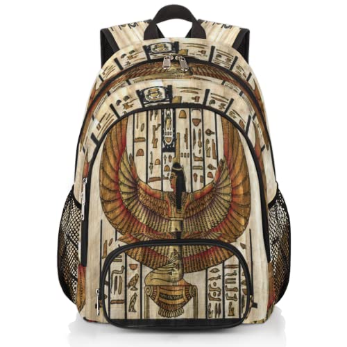 TropicalLife Ancient Egypt Egyptian School Backpack for Men Women, Laptop Backpack Bookbag for Students College Business Travel with Chest Strap 16.7 Inch