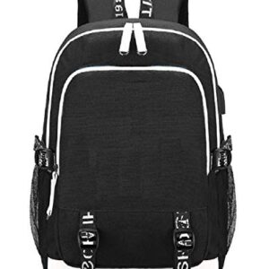 ISaikoy Casual Canvas Backpack Bookbag Daypack School Bag Shoulder Bag Color Q35