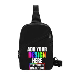 custom mens bag with you logo text picture personalized chest bags travel business shopping sport menscustom chest bags,black