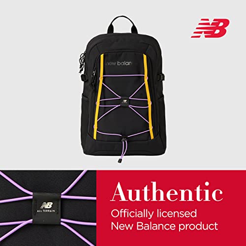 New Balance Laptop Backpack, Bungee Travel Bag for Men and Women, Multi, One Size