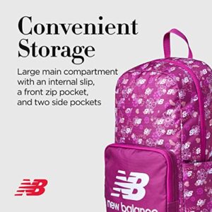 New Balance Backpack, Core Performance Daypack Small Hiking Bag, Pink