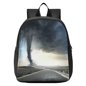 blueangle black tornado print waterproof backpack - lightweight backpack boys girl 3-6 year school bag