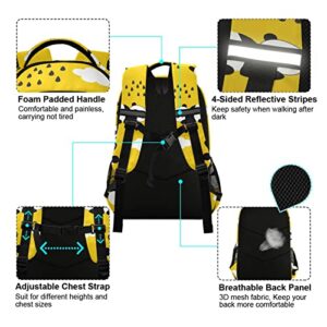 Acpiggto Backpack Laptop Rucksack Panda Yellow Black Cloud Sky Rain Drops Cute Animal Daypack Shoulder Bag for Travel Hiking Sports Gym Casual Camping,Color326,Large Size