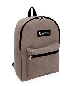 everest unisex-adult's basic denim backpack, khaki, one size