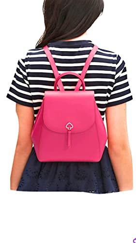 Kate Spade New York Adele Leather Flap Backpack (Plumb Wine)