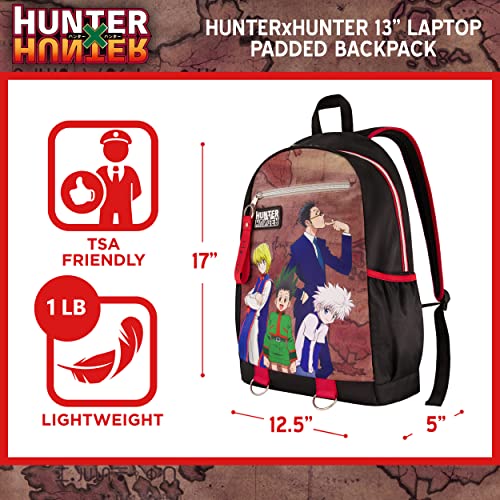 Hunter x Hunter 13 Inch Sleeve Laptop Backpack, Padded Computer Bag for Commute or Travel, Multi, One Size