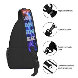 Custom Sling Bag, Customize Personalise Image Text Sling Crossbody Backpack, Lightweight Waterproof Leisure Zipper Crossbody Shoulder Bag for Travel Cycling Walking