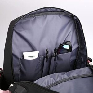 NEKO ATSUME Casual Backpack Travel Bag Laptop Backpack Bookbag School Bag Girls Backpack Business College Backpack (BLACK&PINK)