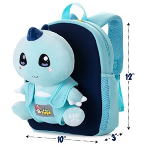 Kawaii Dinosaur Backpack for kids 3-5, Toddler backpack for boys girls, Kids' backpacks, Preschool backpack for kids 5-7, Kindergarten backpack, Toddler Bookbag, Dino Backpack for boys 4-6, Pre K Bag