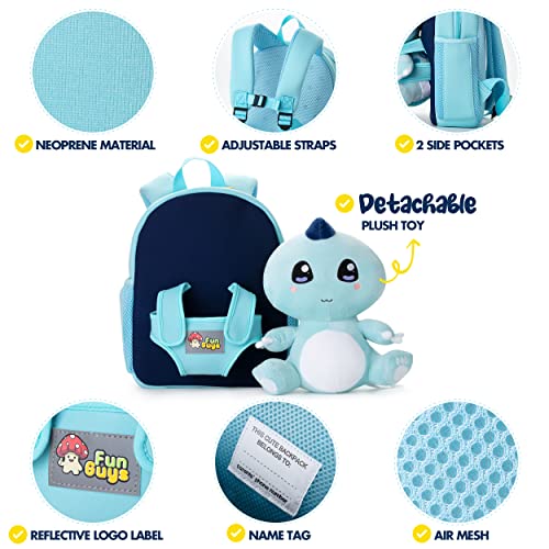 Kawaii Dinosaur Backpack for kids 3-5, Toddler backpack for boys girls, Kids' backpacks, Preschool backpack for kids 5-7, Kindergarten backpack, Toddler Bookbag, Dino Backpack for boys 4-6, Pre K Bag