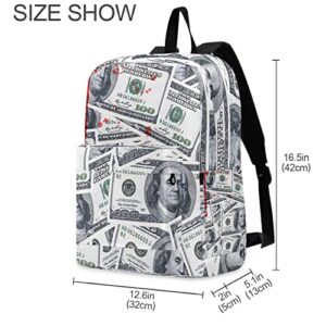 ZzWwR Bloody Us 100 Dollars Money Big Travel Laptop Backpack Durable Computer Bag Gift for Men Women School Bookbags Work