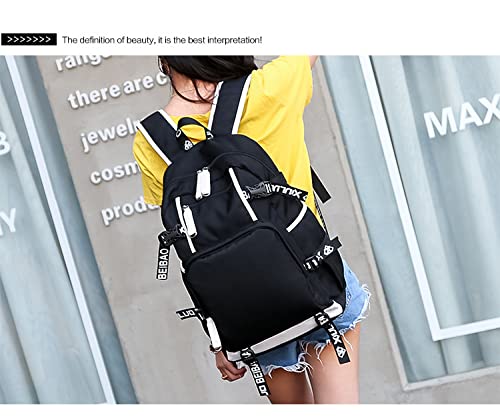 TPSTBAY Anime Bookbag Casual Women Daypack Oxford Men Travel Backpack Unisex Laptop Bagpack with USB Port (11)