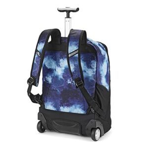 High Sierra Freewheel Pro Wheeled Laptop Backpack Bookbag for Travel, School, or Work with Rotating Handle and Padded Laptop Sleeve, Space Black