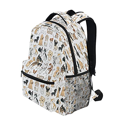 Kcldeci Dog Backpack with Lunch Bag Set