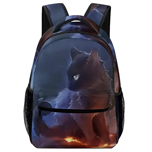 Cat Warrior Backpack Bookbag Cute Funny Printed Graphic for Book Study Travel