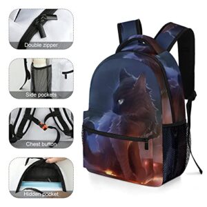 Cat Warrior Backpack Bookbag Cute Funny Printed Graphic for Book Study Travel