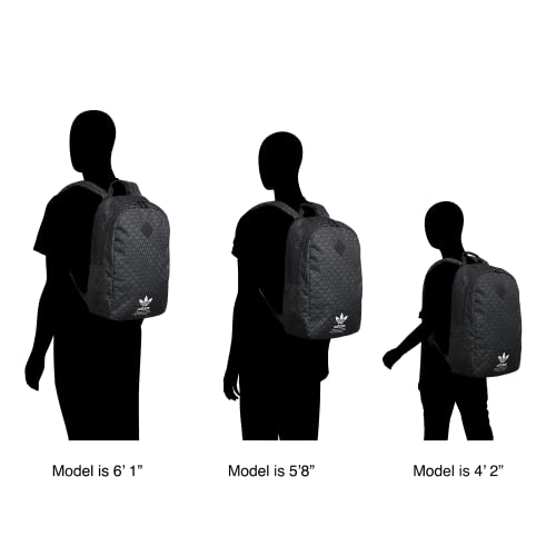 adidas Originals Graphic Backpack, Monogram AOP-Black, One Size
