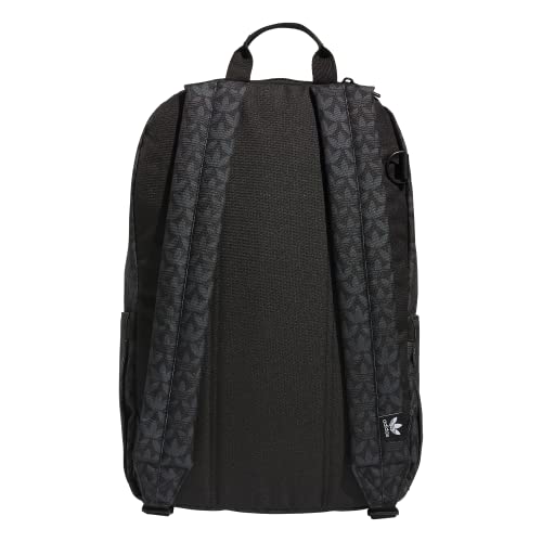 adidas Originals Graphic Backpack, Monogram AOP-Black, One Size