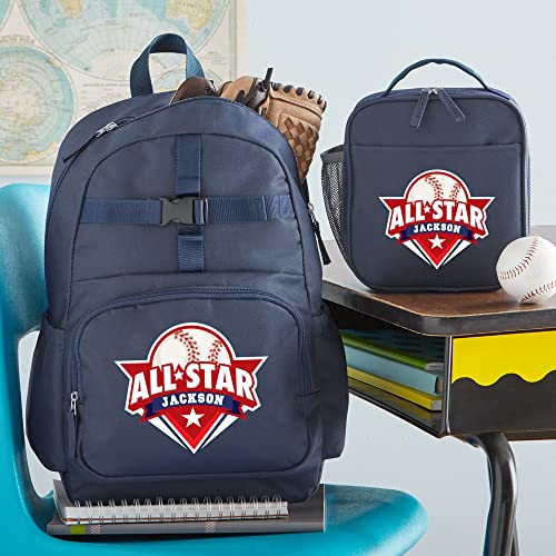 Let's Make Memories Navy Backpack - Personalized Back to School - Football