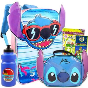 fast forward lilo and stitch backpack with lunch box - bundle with 16” lilo and stitch backpack, lilo and stitch lunch bag, water bottle, stickers | lilo and stitch school backpack