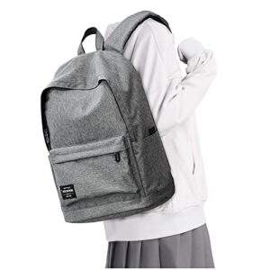 coowoz college backpack black bag college bags for women men travel rucksack casual daypack laptop backpack(grey)