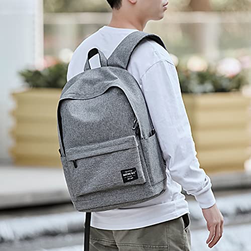 coowoz College Backpack Black bag College Bags For Women Men Travel Rucksack Casual Daypack Laptop Backpack(Grey)