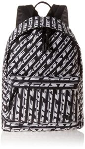 lacoste graphic all-over-printed backpack, mono noir blanc