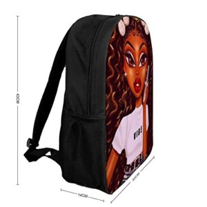 JYSDZSE African Girls Cute 3D Printed Backpacks Boys Girls Backpacks Lightweight Rucksack Backpack Picnic/Work/Travel - 17IN