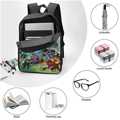 Rhyiorzp Game Backpack Adjustable Shoulder Strap Bookbag, 3D Print 17in Cartoon Travel Laptop Backpack Casual Daypack COLOR2