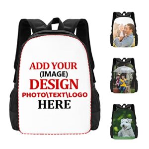 buxvhre custom backpack personalized backpacks design your picture photo text logo name wear resistant bag for men women
