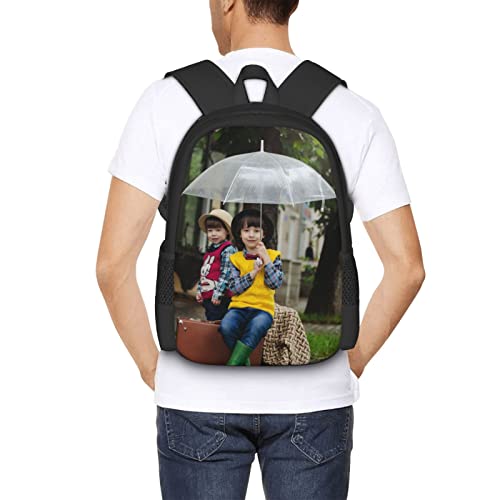 buxvhre Custom Backpack Personalized Backpacks Design Your Picture Photo Text Logo Name Wear Resistant Bag for Men Women