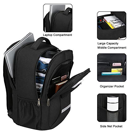 XQXA Bundle-Laptop Backpack for Men with USB Charging Water Resistant College School Backpack Fits 15.6 Inch Laptop | Extra Large Pencil Pouch for Girls Boys Gifts for Students