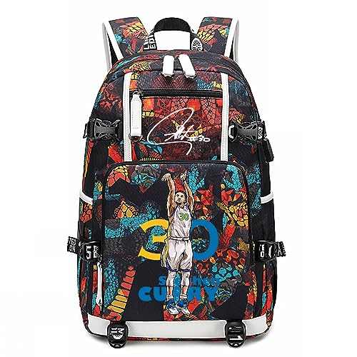 JaJa Star SC 30 basketball player multi-functional backpack men's and women's travel backpack student schoolbag fan schoolbag (5)