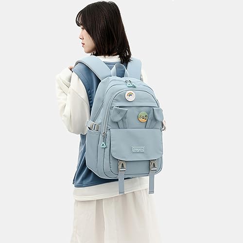 Makukke School Backpack for Women, Laptop Backpack 15.6 Inch College School Bag Anti Theft Travel Daypack Bookbag for Girls,Black